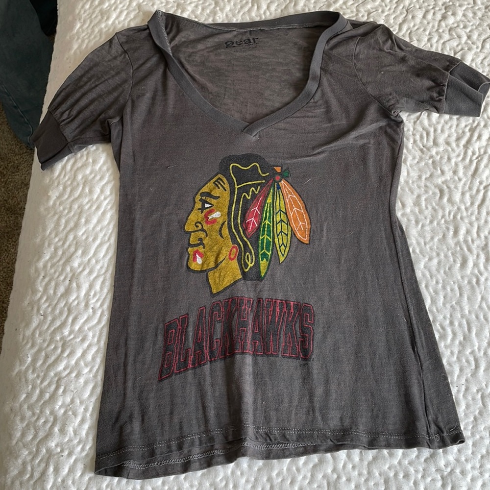 Woman’s Blackhawks half sleeve